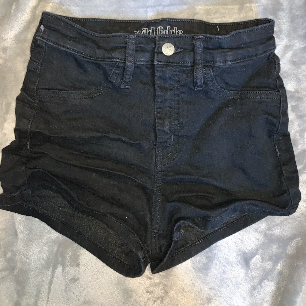Black High Rise Shorts